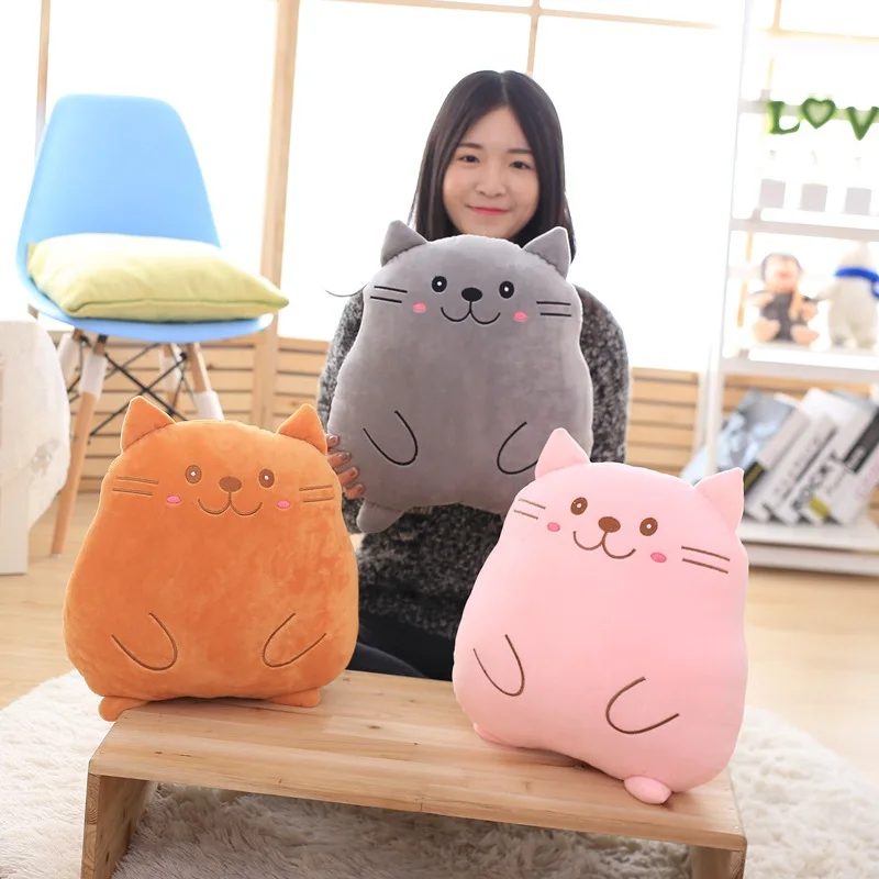 Cute Cat Dolls Comfy Pillow Creative Soft Cushion Plush Toy Stuffed Animal Room Decor Birthday Gift Xmas Present Baby Accompany