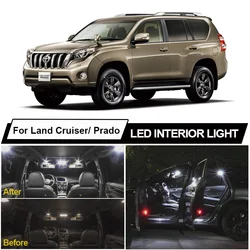 Canbus Car Interior LED Bulbs Dome Map Reading License Plate Light Kit For Toyota Land Cruiser 70 80 100 200 Prado 90 120 150 FJ