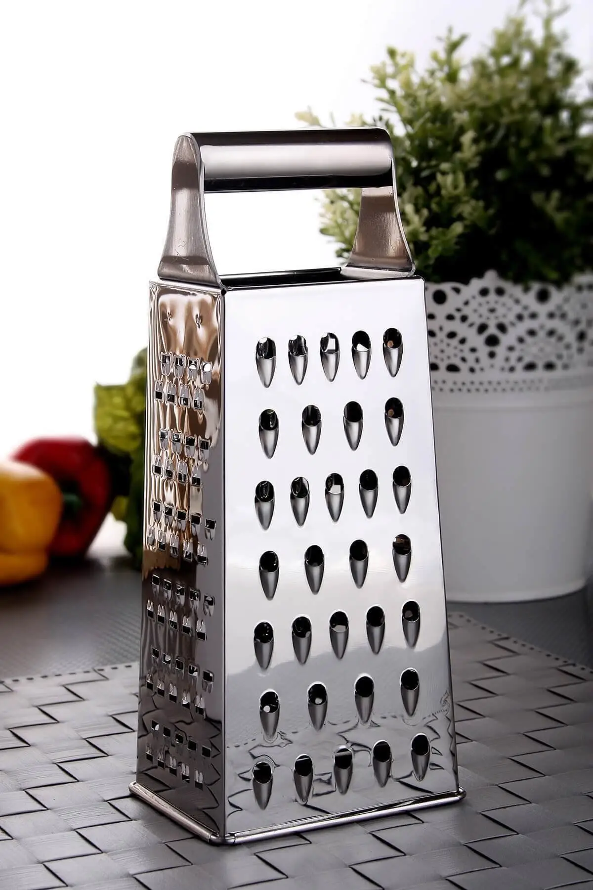 Grater Stainless Steel 18/10 4 Surface 25 Cm x 10 Cm Kitchen Helper