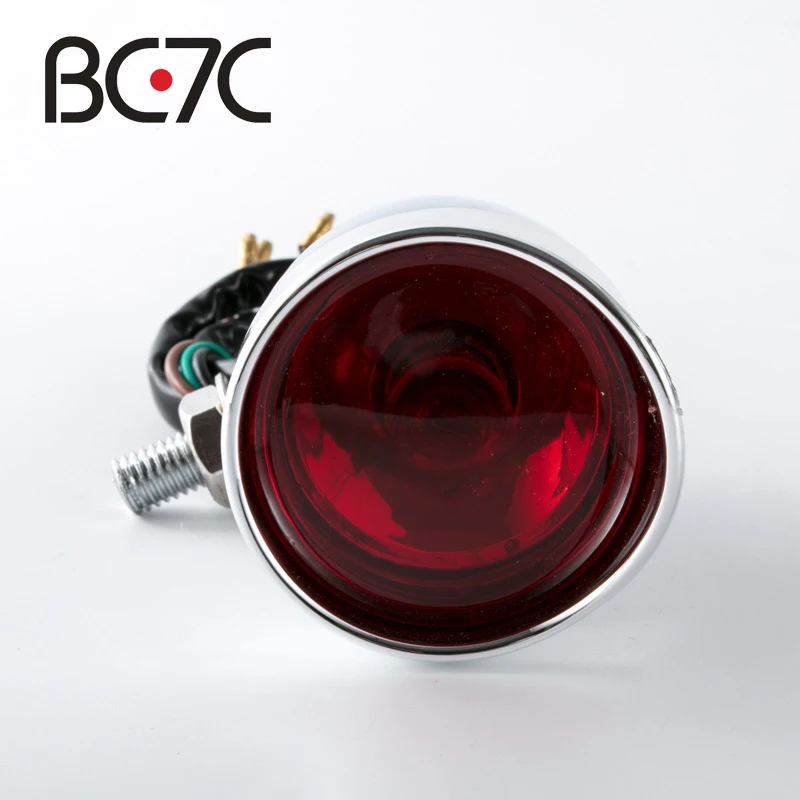 Motorcycle Red Retro Brake Taillight Motorbike Rear Tail Lamp Indicator For Harley Honda Kawasaki Suzuki Yamaha