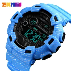 Sport Watch Men Alarm Clock 5BAR Waterproof Week 12/24 hour Display Men's Watches Denim Male Digital Watch relogio masculino