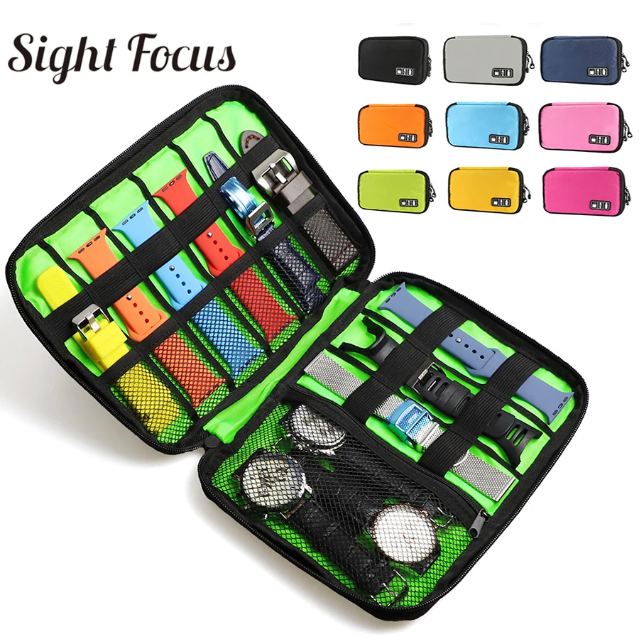 Portable Watch Strap Organizer Watch Band Boxes Watchband Case For Apple Watch Band Storage Box Bag Digital Travel Watch Pounch