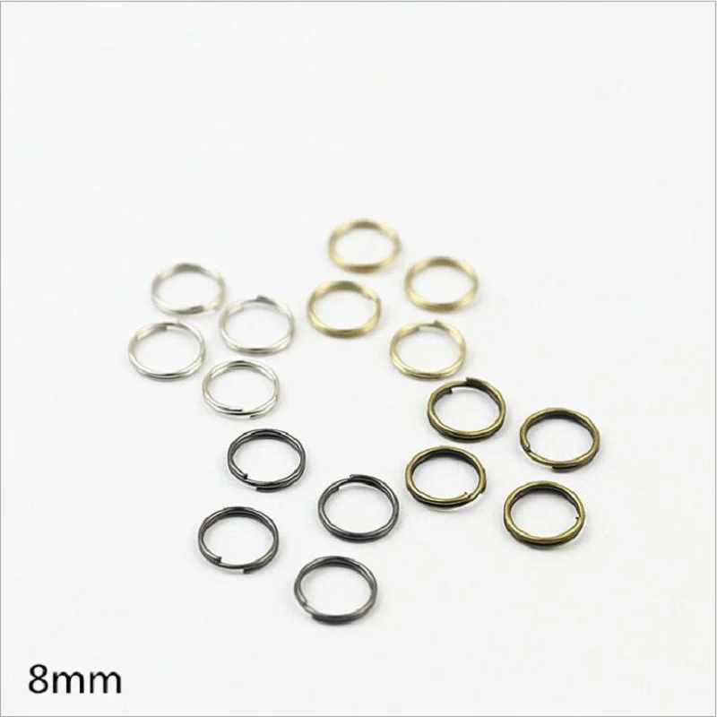 

1000pcs/lot luggage accessories accessories 8mm inner diameter hardware keychain ring