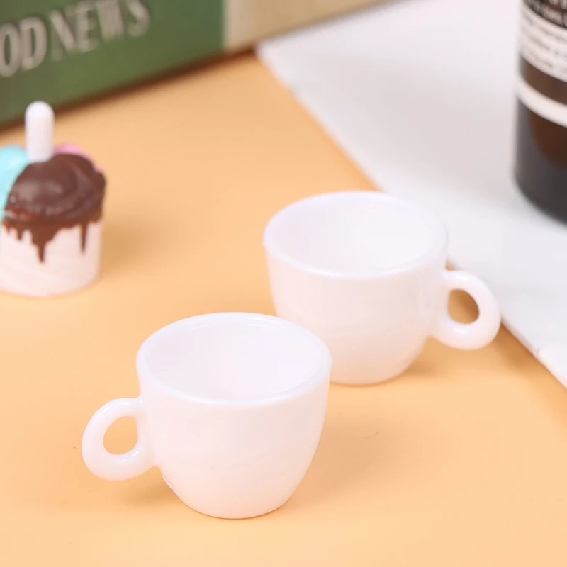 Mini taza de café en miniatura para casa de muñecas, modelo creativo, accesorios de cocina, juguetes de decoración, regalo, 1:6, 3 piezas