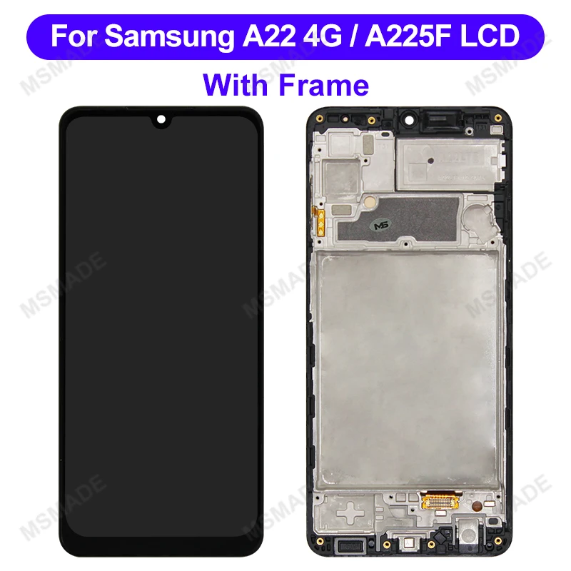 OLED A22 4G Display For Samsung Galaxy A22 4G SM-A225F LCD Display Touch Screen Digitizer For Samsung A22 5G SM-A226B LCD