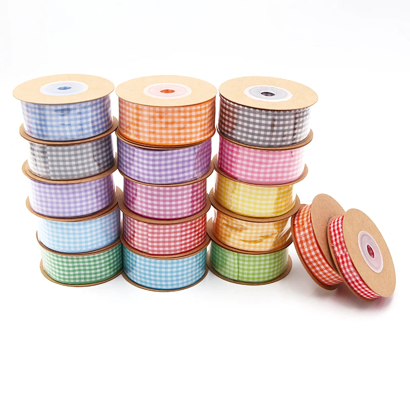 10y/lot 6mm/10mm/15mm/25mm/38mm Scottish Grid checked ribbons for DIY crafts Home Decoration Gift Wrapping Christmas accessory