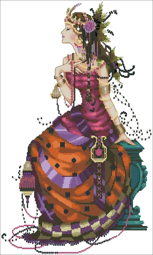 

DIY Embroidery Needlework Sets, Counted Cross Stitch Kits, 11CT, 14CT, 18CT, 25-MD142