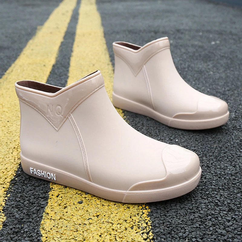 Autumn Women\'s Rain Boots Rubber Shoes Women Waterproof Ankle Boots Rain Shoes 2020 Spring Autumn Female Shoe Ankle Boot