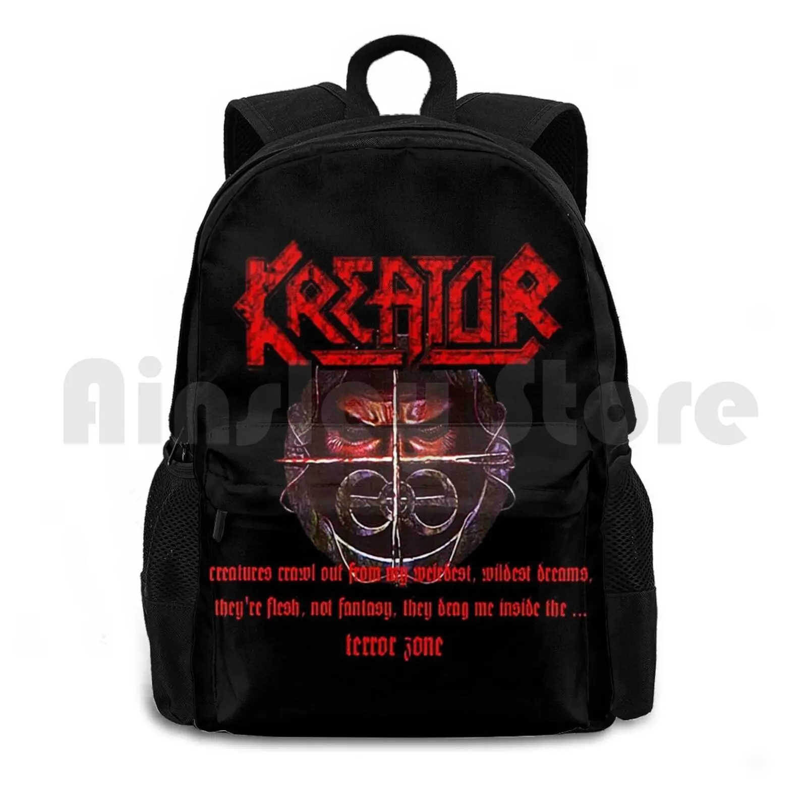 Kreat Terror Gone Outdoor Hiking Backpack Waterproof Camping Travel Kreator Band Kreator Skin Band Kreator Band Kreator Band