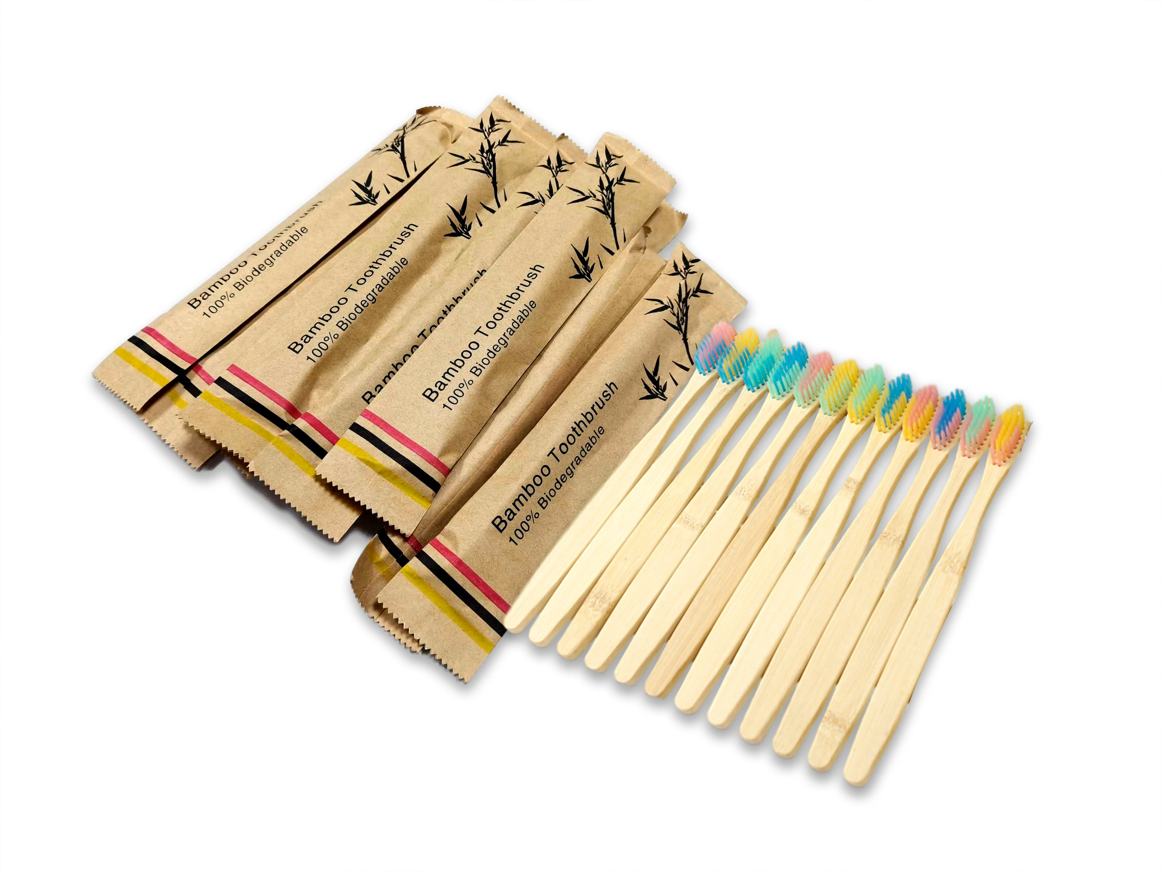 

New style Colorful Soft Bristles Bamboo Toothbrush, Natural Eco Friendly Biodegradable Charcoal Wood Tooth Brushes