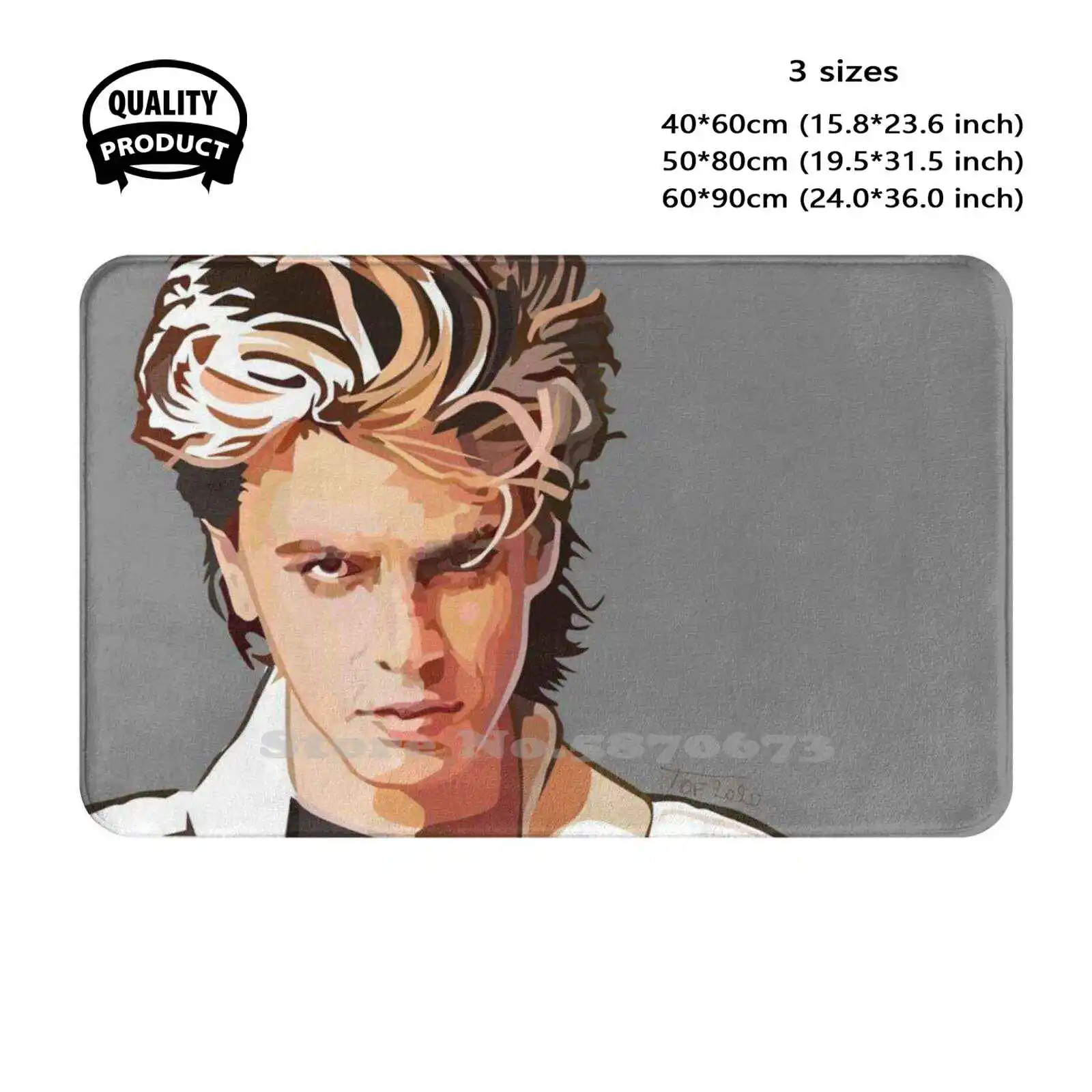 John Taylor From Duran Duran Soft Cushion Home Carpet Door Mat Car Rug John Taylor Duran Duran 80S Pop Jt Music Reflex Portrait