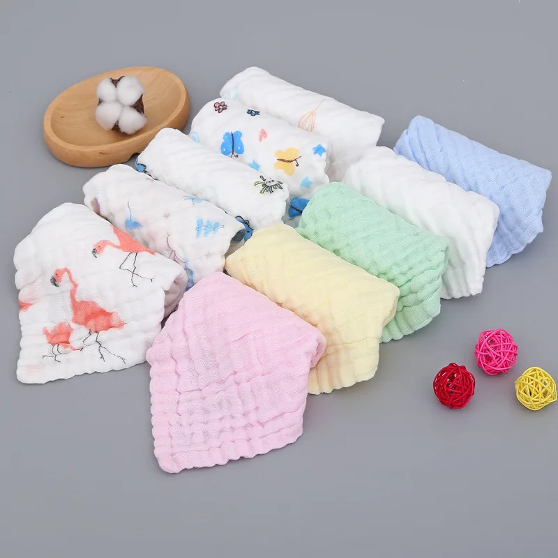 

5pcs 6-layer Gauze Towel Baby Newborn Baby Bath Towel Cotton Burp Cloth Soft Absorbent Kids Face Baby Stuff Muslin Towel