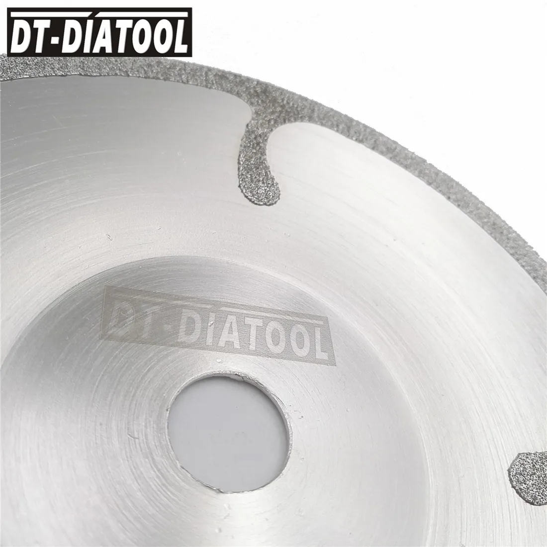 DT-DIATOOL 2 stuks 7 "/180mm Gecoat Kom Vorm Versterkte Diamant Snijden Zaagblad Electroplated Curve Graniet Marmer snijden Disc
