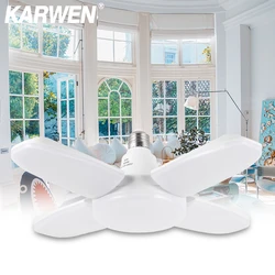 Lampada LED folding leaf lamp 30W 40W 45W 60W folding bulb E27 Bombilla LED Bulb Football Modeling Lamp For Corridor Home Lamp