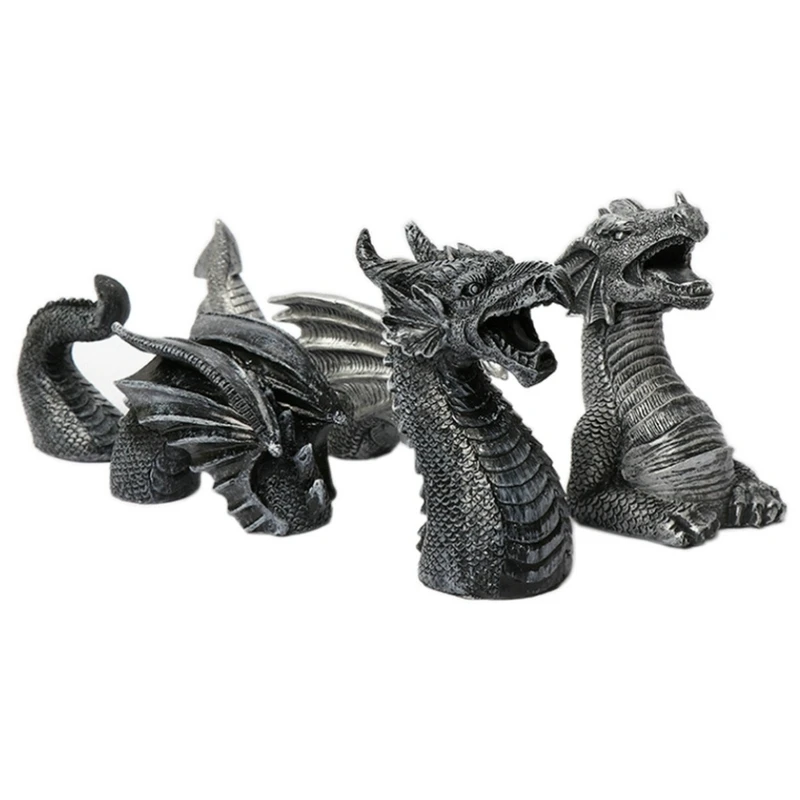 Large Dragon Gothic Garden Decor Statue Castle Moat Lawn Statue Garden Sculptures Statues Outdoor Yard Garden Figurine