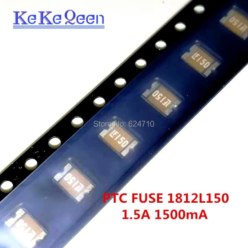 100Pcs/Lot 1812L150 1.5A 8V SMD POLY FUSE Resettable PTCs Fast response Recoverable fuse LF150