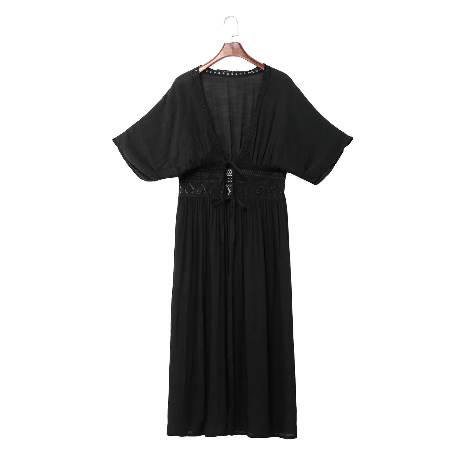 Fashion Kimono Cardigan Lace Long Blouse Chiffon Tops Beach Cover Up Summer Casual Ladies Tops Female Women Short Sleeve Blusas