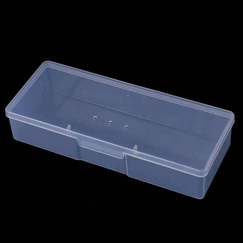 1PCS 19.5x7.5x4cm Rectangular Bead Organizer Case Plastic Clear Storage Box Jewelry Container Case