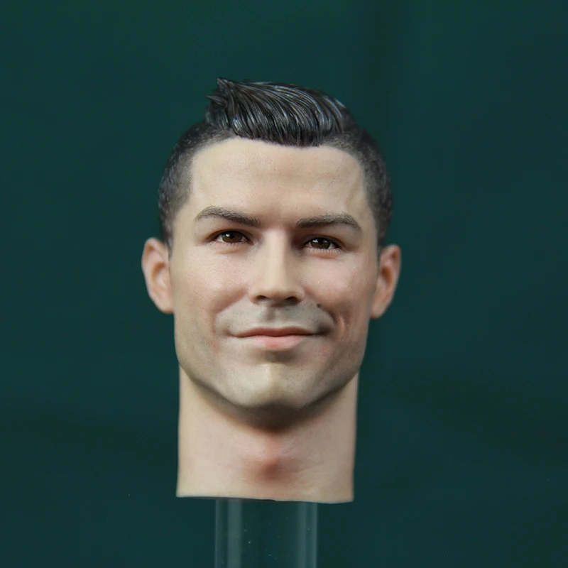 Hand Painted 1/6 Cristianoronaldos Male Soldier C Luo Head Sculpt Carving Smile Version for 12'' PH TBL Action Figure