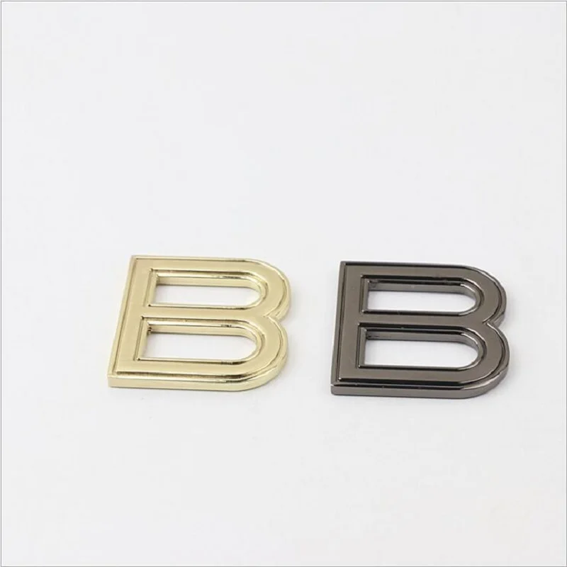 10pcs/lot luggage, handbags, hardware accessories, metal letter B buckle, decorative brand, shoe buckle, shoe clothing accessori