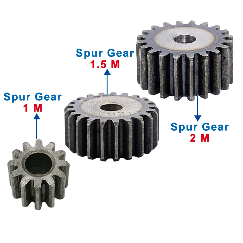 1 Piece spur Gear 1M44/45/46/47/48/49/50/51T rough Hole 6/8mm pinion gear 45#carbon steel Material  motor gear Total Height 10mm