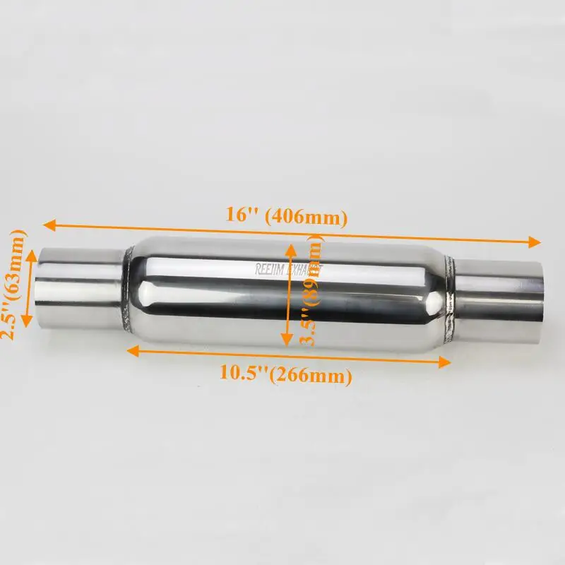2 en effet 2.5 entrée 16 en effet longueur de voiture, Silencieux de sac à verre, demandes de balle, centre de résonateur consulté