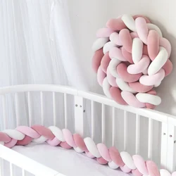 1M/2M/3M Baby Bed Bumper Infant Cradle Pillow Cushion Braid Knot Bumper Crib Bumper Protector Room Decor Tour De Lit Bebe Tresse