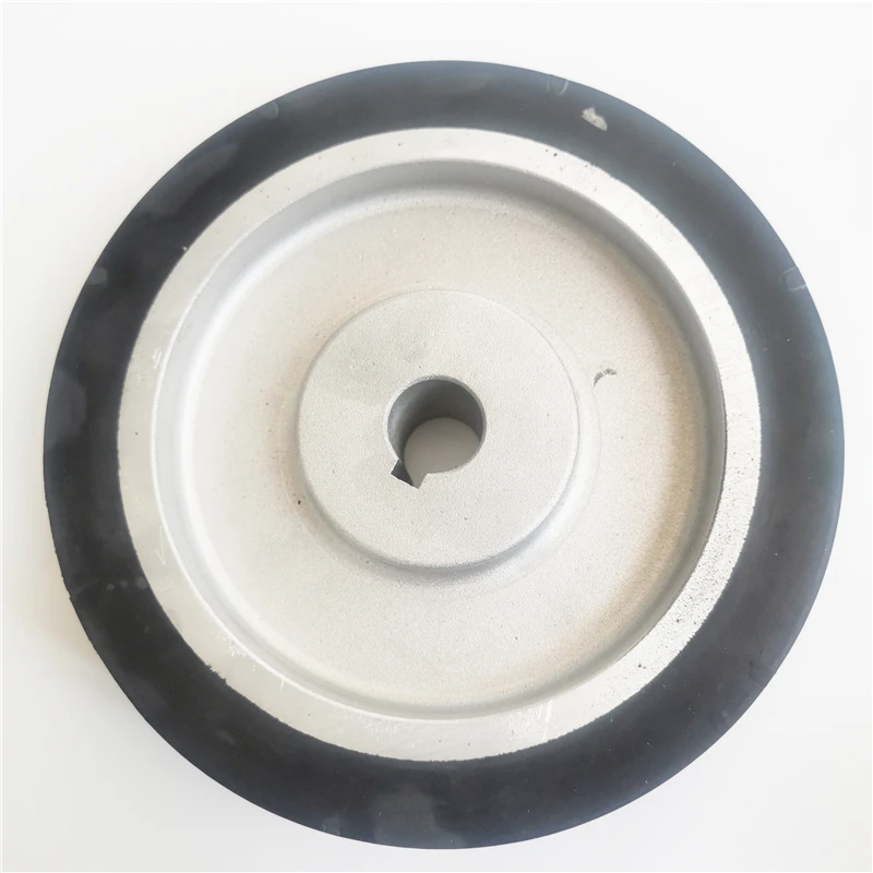 200*50mm Solid Belt grinder Rubber Contact Wheel Abrasive Belts Set Inner Hole 24mm key 8x4mm