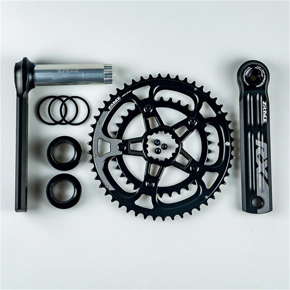 2024 NEW ZRACE Road Bike Crankset Fixed Gear Crankset 50/34T Crank Aluminum Alloy 170mm Bicycles Chainwhee Pedivela Quadrado RX