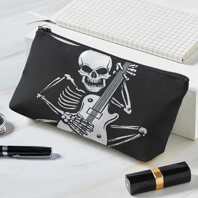 Hot Sale Skull Graffiti Printing Women Cosmetic Bags Lovely Casual Travel Portable Storage Handbags Makeup Bag Toiletry Bags