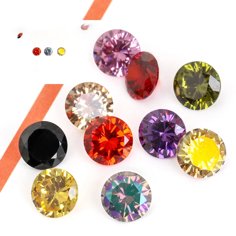 XiChuan TOP High Quality Round Zircon Gem Stone Sew On Rhinstone Glass Crystal Pointback Loose Beads DIY Clothing Jewelry Making