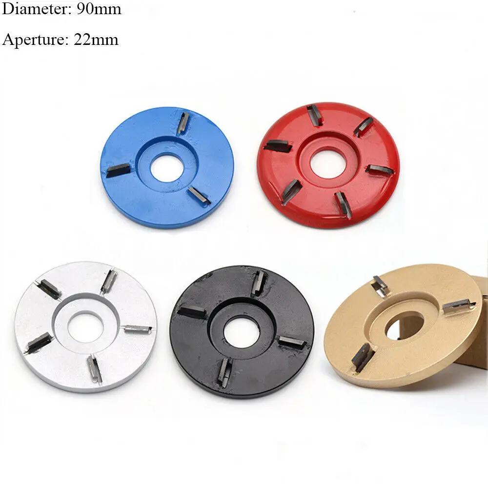 Cuchilla de disco de tallado para carpintería, cortador de fresado para amoladora angular de 22mm, 3/5/6 dientes