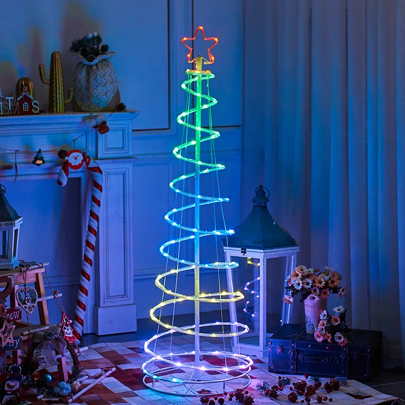 Light-Emitting Christmas Tree Christmas Lights Decorations Shop Atmosphere Scene Layout