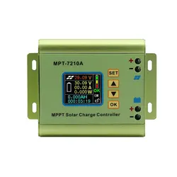 LCD MPT 7210A Solar Regulator Charge Controller Regulator DC-DC Booster Voltage Ammeter Electrical Tool Accessories High-Speed