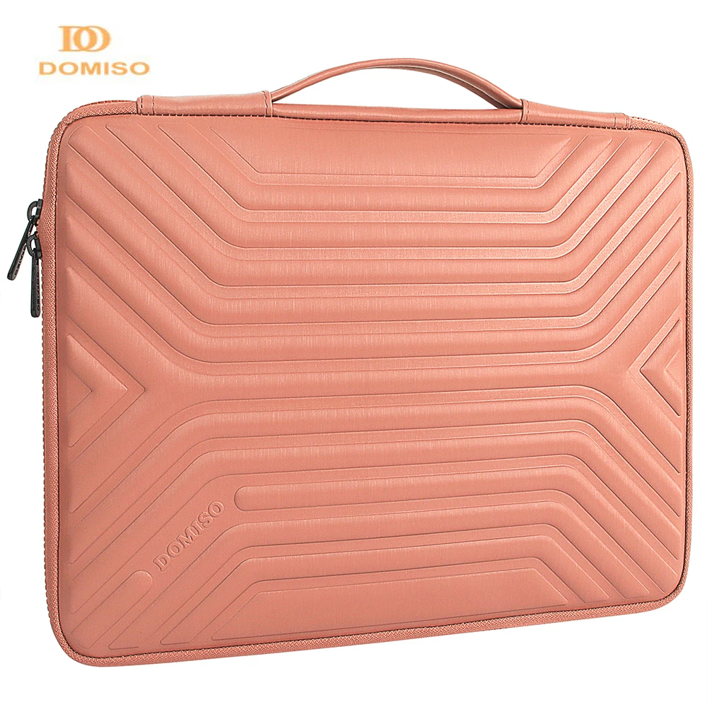 

Domiso Fashion Hard Shell Laptop Sleeve For 10" 13" 14" 15.6" Inch Notebook Bag Protective Waterproof Computer Bag Pink Color