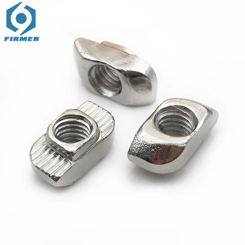 T-Nut M3 M4 M5 M6 M8hammer Head Sliding Nut Connector Nickel Plated For 20/30/40/45 Series 5-100pcs For 2020 Aluminum Extrusion