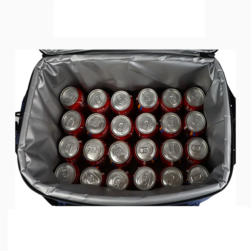 Imagem -03 - Grande Caixa de Gelo Térmica Dobrável Isolada Lunch Cooler Bolsa para Bife Bolsa de Piquenique Impermeável Manutenção Fresca 35l