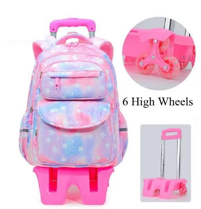 

kids Roller Bag For Girls School Wheeled Bag with Wheels School Rolling Backpack School Trolley Bags for Girls Trolley Luggage