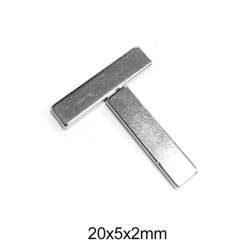 

20~500PCS 20x5x2 mm Block Super Strong Magnetic Magnets 20mm*5mm*2mm Permanent Neodymium Rectangular Magnet 20*5*2 mm 20x5x2mm