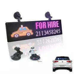 12v Car P4MM 32*128 pixel RGB Led Sign full color informazioni di scorrimento programmabili pannello di visualizzazione taxi a LED multifunzione