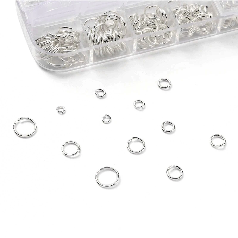 1 box  Brass Jump Rings 4mm/5mm/6mm/7mm/8mm/10mm Mixed Size Close but Unsoldered for Jewelry Making DIY Bracelet Necklace