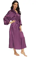 Women Silk Satin Long Wedding Bride Bridesmaid Robe Kimono Robe Feminino Bath Robe Large Size XXXL Peignoir Femme Sexy Bathrobe - Image 2