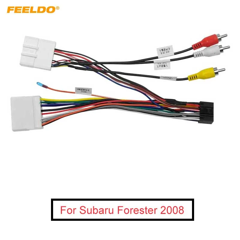 

FEELDO Car Stereo Audio 16PIN Android Power Cable Adapter For Subaru Forester CD/DVD Player Wiring Harness