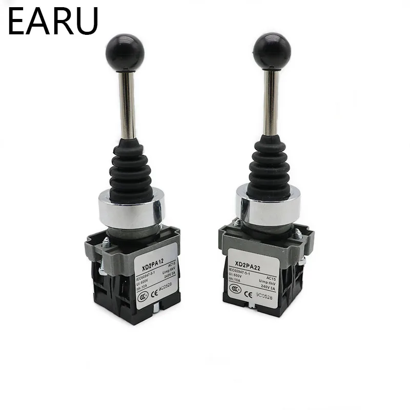 XD2-PA12 Joystick Controller Spring Return Joystick Switch XD2-PA12CR Knob Rotary Switches Latching Self- locking Toggle Switch