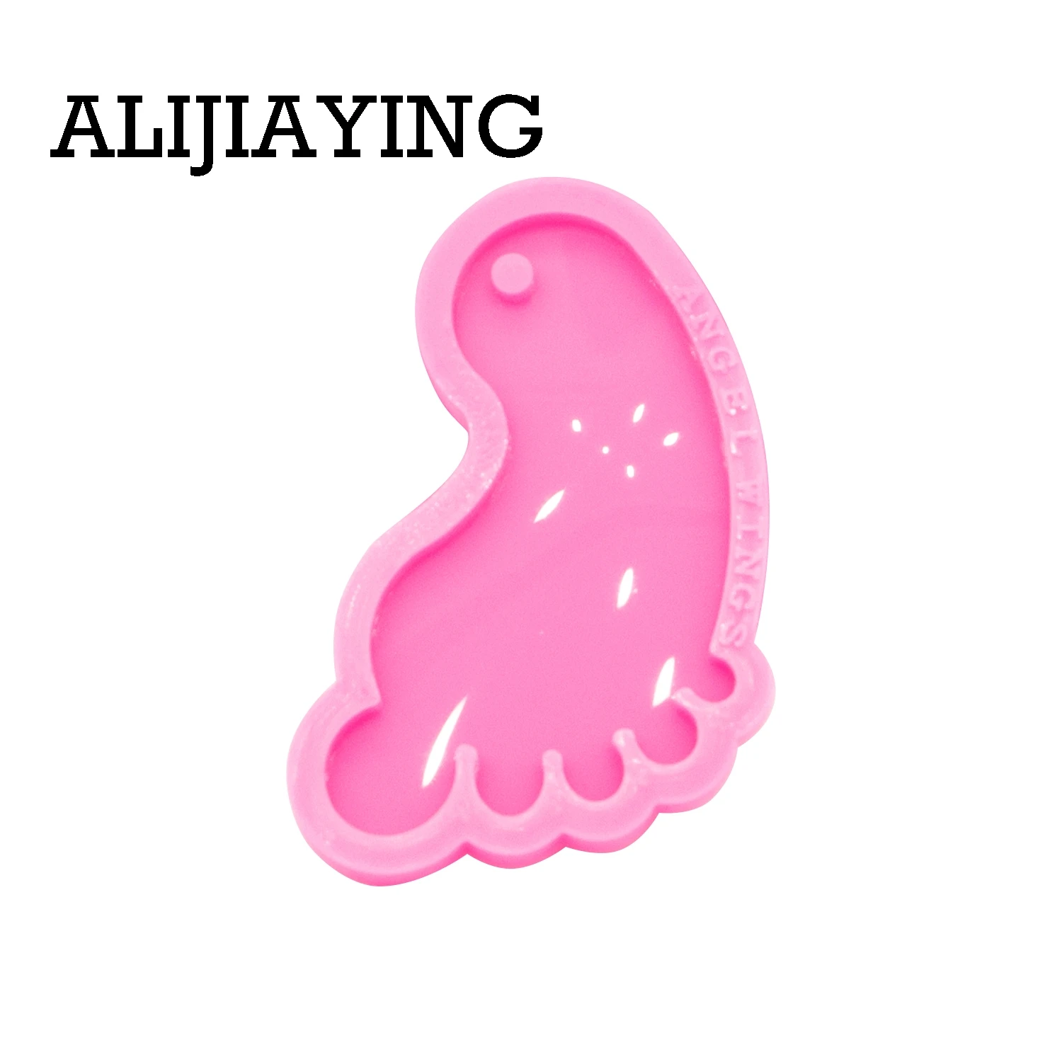 DY0461 Glossy Foot Keychain Mould Silicone Resin Pendant Mold for Epoxy Jewelry Making DIY Crafts Necklace