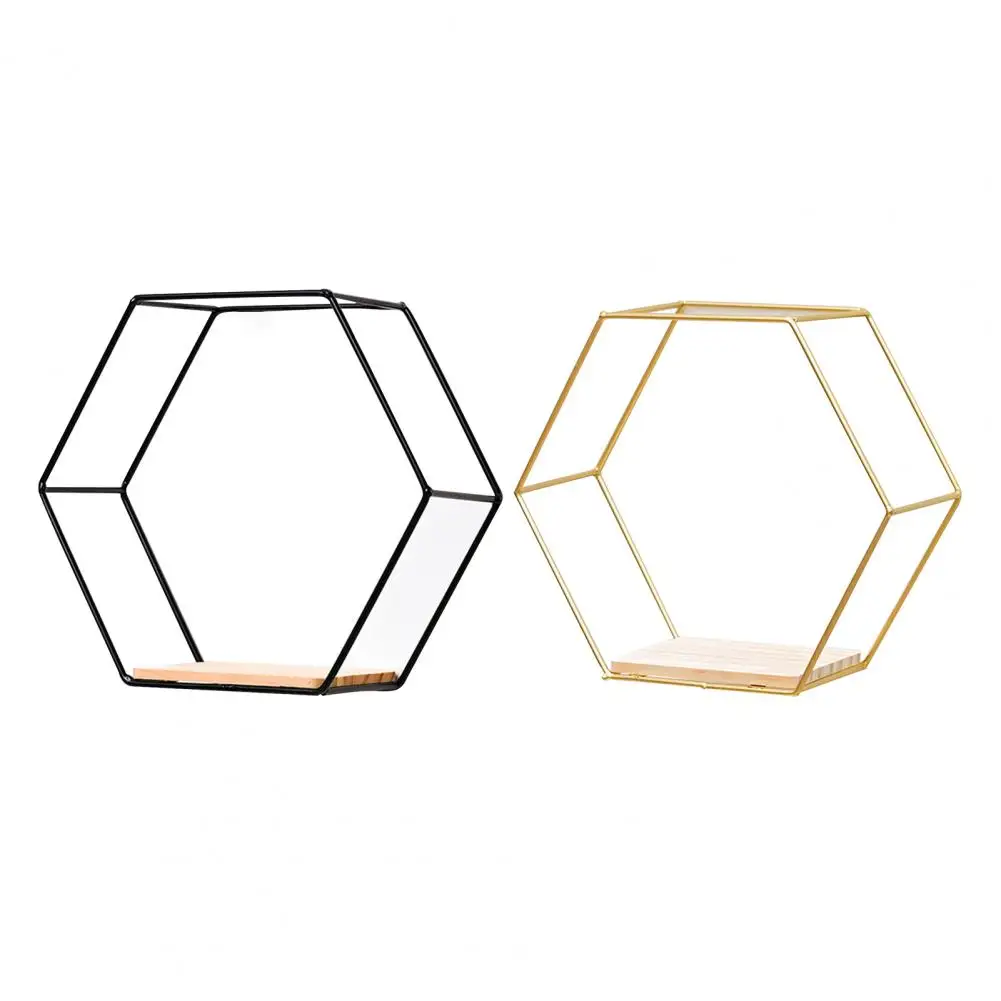 Wandplank Drijvende Planken Wall Mounted Hexagon Opslag Houder Opbergrek Voor Slaapkamer Woonkamer Kantoor Organisator Decor