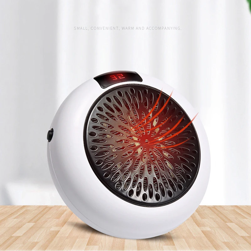 

Mini Portable Electric Space Heater Home Office Desktop Warm Air Heater Warmer Fan Silent Remote Fast Heat Thermostat 900W