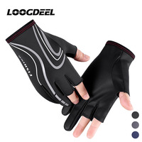 LOOGDEEL Outdoor Sports Fishing Gloves Three Finger Waterproof Wear-resistant Palm Anti-slip Comfortable Driving Cycling Gloves