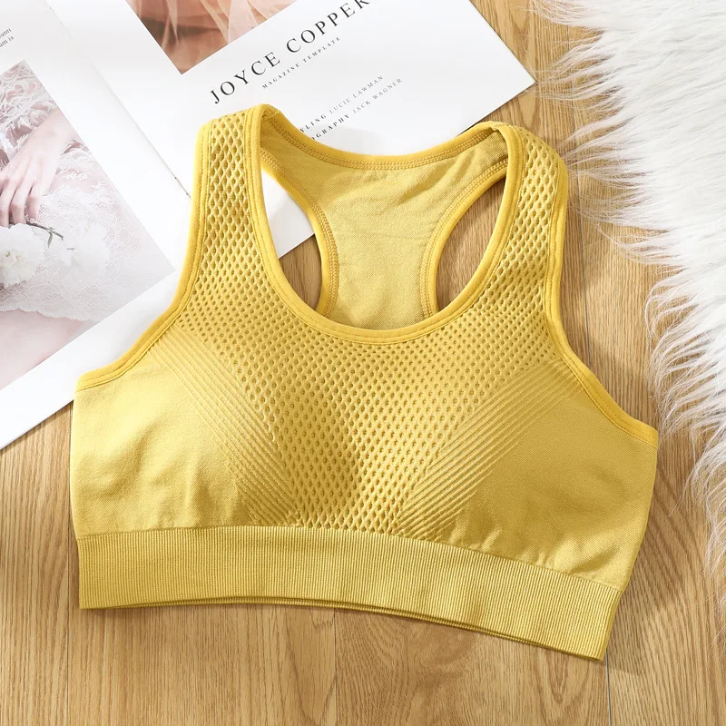 Women\'s Sports Bras Shockproof Ventilated Chest Pad Tube Top Camisole Yoga Gym Tops Seamless Chest Wrap Push Up Underwear bh