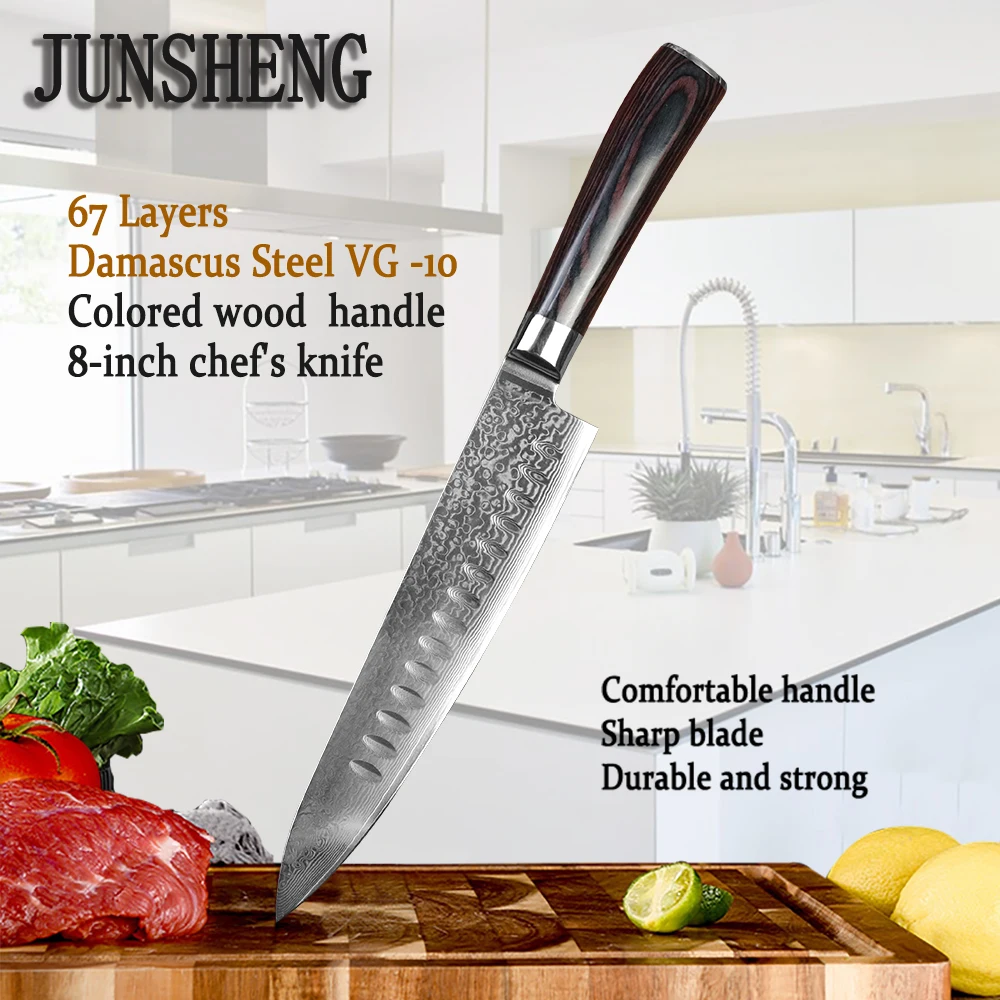 

Manufacturers stock 8 inch 67 layer Damascus steel VG10 chef's knife household Japanese kitchen knife best gift